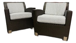 Richard Frinier for Brown Jordan Fusion Slimback Armchairs - Set of 2