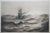 Late 19th Century Antique Otis S Weber Signed Nautical Maritime Choppy Seas Clipper Ship Etching For Sale - Image 5 of 11