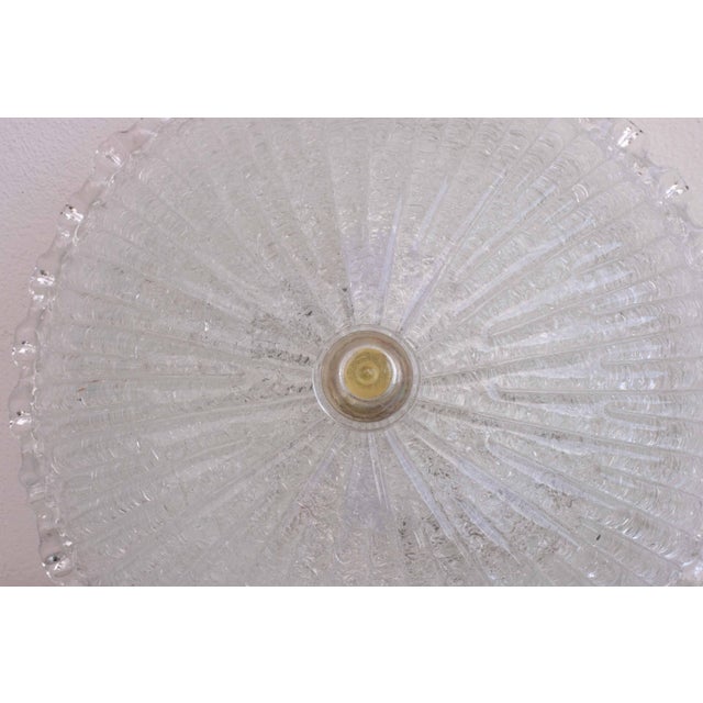 Italian Transparent Murano Glass Ceiling Fixture, 1970 For Sale - Image 6 of 12