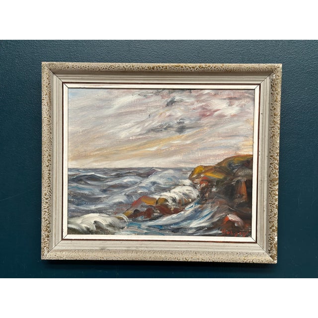 Holger Almquist, Sea, 1950s, Oil on Canvas, Framed For Sale - Image 15 of 18