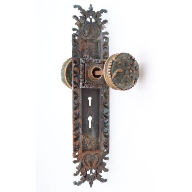 Traditional 1890s Vernacular Bronze Entry Door Set For Sale - Image 3 of 10