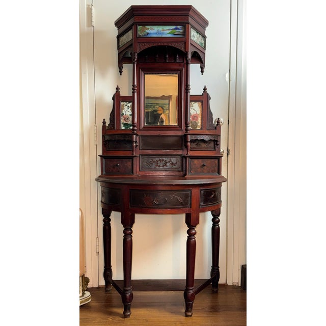 19th Century 19th Century Aesthetic Vanity or Entry Table With Anglo Japanese and Orientalist Motifs For Sale - Image 5 of 12