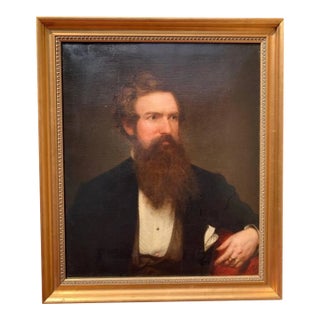 Original 1860 Famous American Artist Henry Peters Gray Oil on Canvas, Framed For Sale
