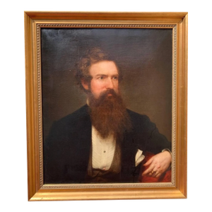 Original 1860 Famous American Artist Henry Peters Gray Oil on Canvas, Framed