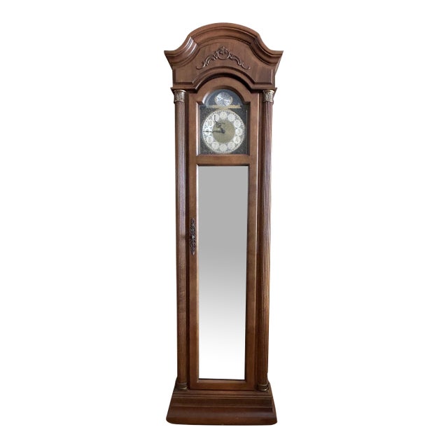 1970s Ridgeway Oak Grandfathers Clock For Sale