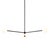 Globe Chandelier 3, Black, 39.25in H, 5 Inch Glass Globes, by Research.Lighting, Modern, Minimal Hanging Light For Sale - Image 4 of 9