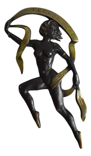 Large Viennese Bronze Temple Dancer Figurine
