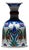 Handmade Ceramic “Bell” Vase (20cm) – Blue Tulips & Red Neck Ring – Traditional Bell Form For Sale