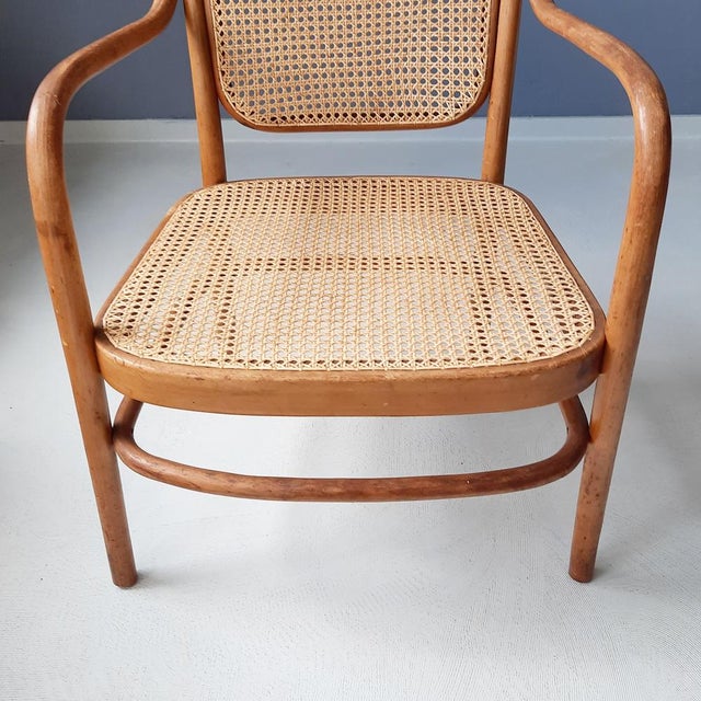 Wood A61 F Armchair by Aldolf Schneck for Thonet, 1930s For Sale - Image 7 of 14