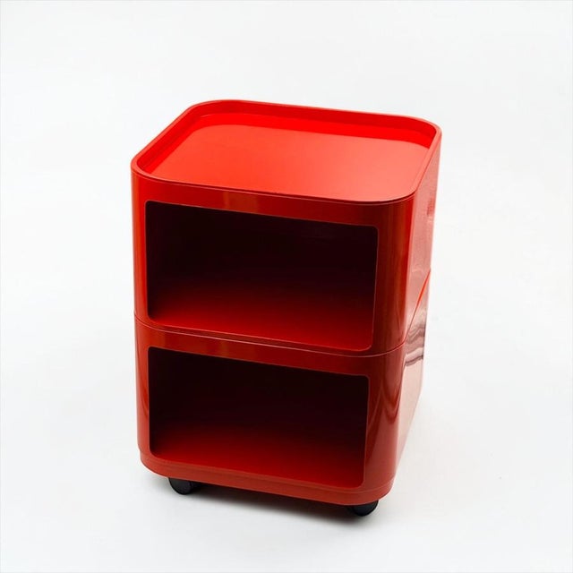 Red Red Square Components Storage Unit by Anna Castelli Ferrieri for Kartell, 1960s For Sale - Image 8 of 17