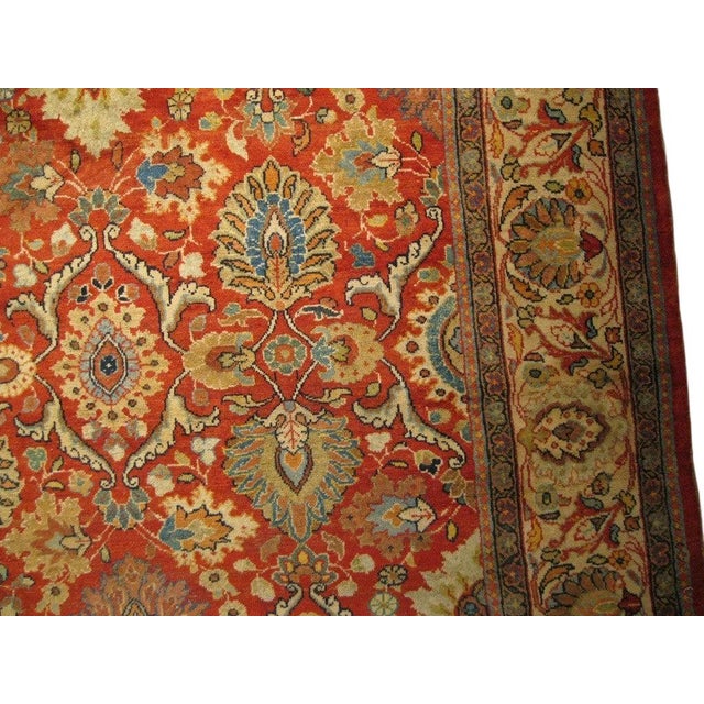 Persian Persian Antique Sultanabad 10x14 Teal, Rust, Ivory & Blue Handmade Area Rug #1142147 For Sale - Image 3 of 4