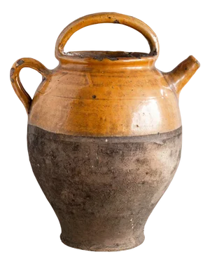 French Glazed Ochre Jug, 19th Century