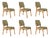 Arches II Dining Chairs in Oak and Bouclé from Insidherland, Set of 6 For Sale
