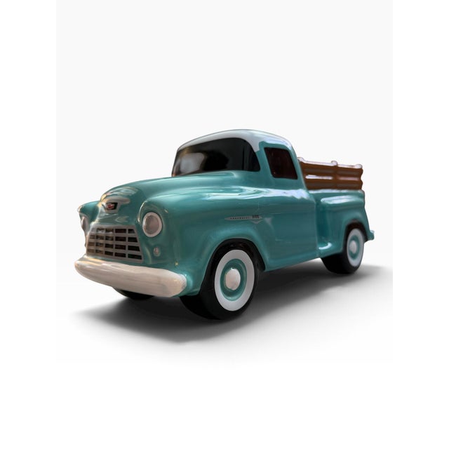 Mid-Century Modern Vintage Teleflora 1955 Chevrolet 3100 Ceramic Pickup Truck | Gm Licensed For Sale - Image 3 of 6