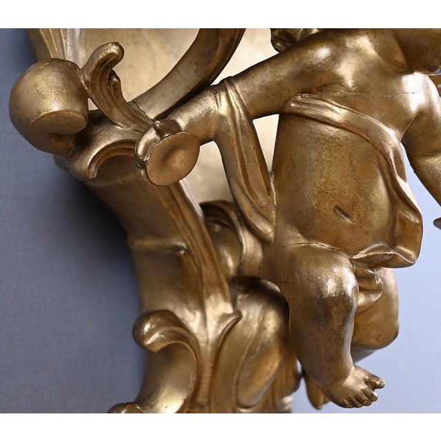 Late 19th Century Gilt Wood Wall Sconces, Set of 2 For Sale - Image 10 of 18