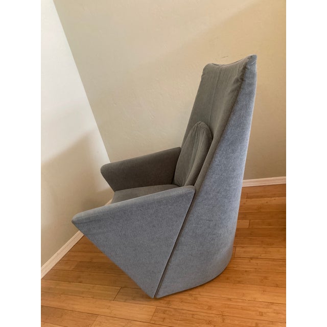 Modern 1990s Modern Comfortable Chair & Ottoman For Sale - Image 3 of 14