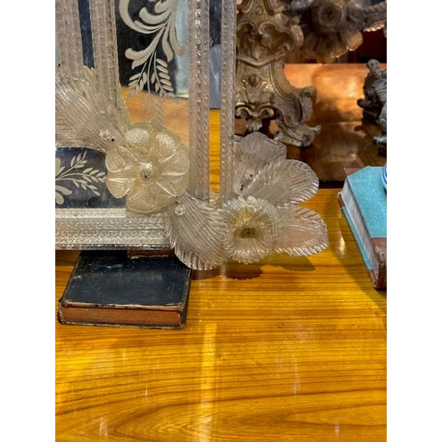 Glass Venetian Etched Glass Mirror For Sale - Image 7 of 9