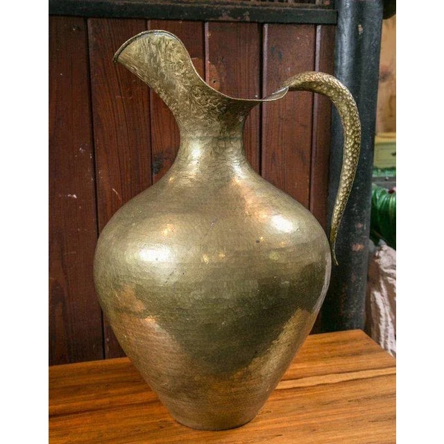 Vintage Mid Century Brass Pitcher For Sale - Image 4 of 18
