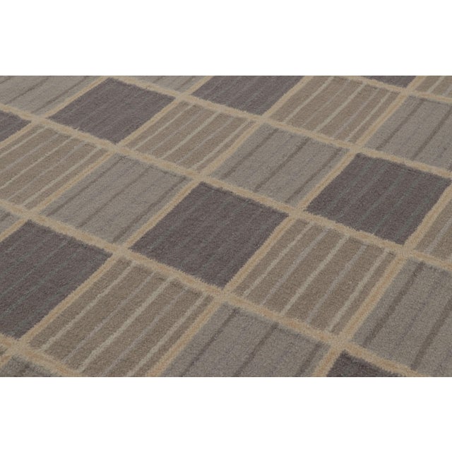 Rug & Kilim Contemporary Scandinavian Style Geometric Wool Rug, by Rug & Kilim, India For Sale - Image 4 of 10