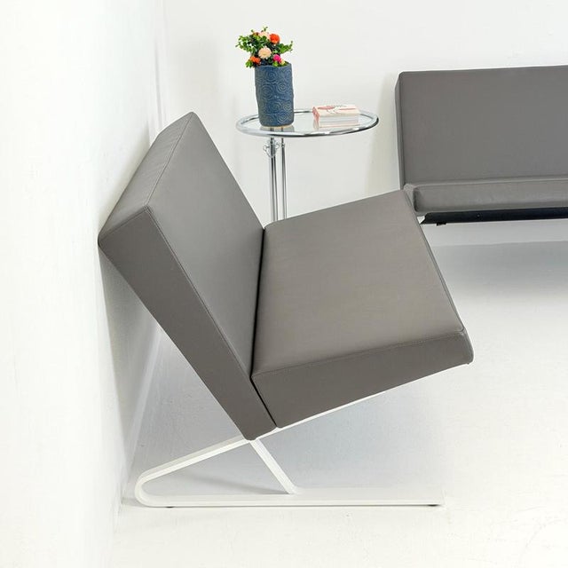 Mid-Century Satyr Compact Leather Sofa, Germany, 2000s For Sale - Image 5 of 18
