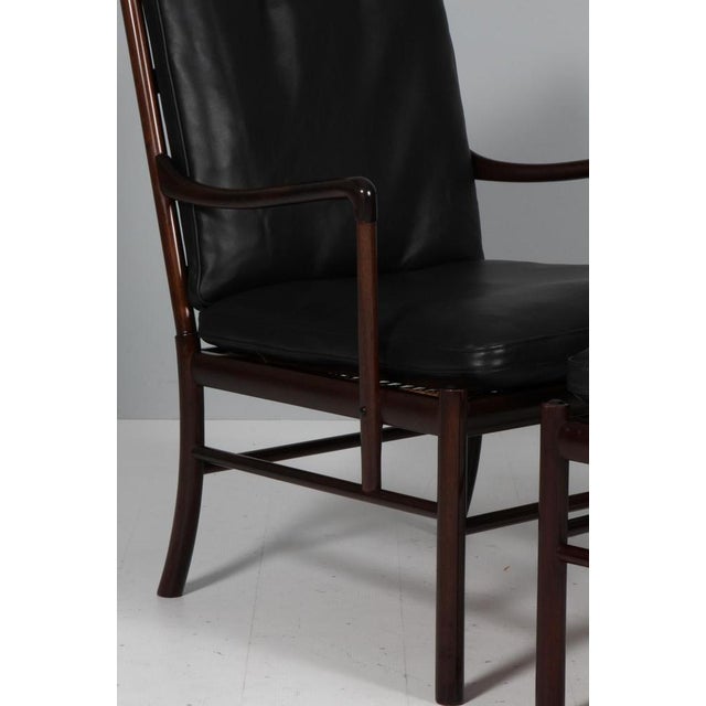 Ole Wanscher Colonial Lounge Chairs and Ottoman by Ole Wanscher, Set of 3 For Sale - Image 4 of 10
