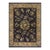 1920s Navy Floral Deco Antique Chinese Peking Handknotted Wool Rug 9' 7" X 13' For Sale