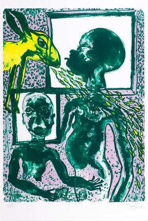 Barthélémy Toguo, Supernatural, 2017, Lithograph