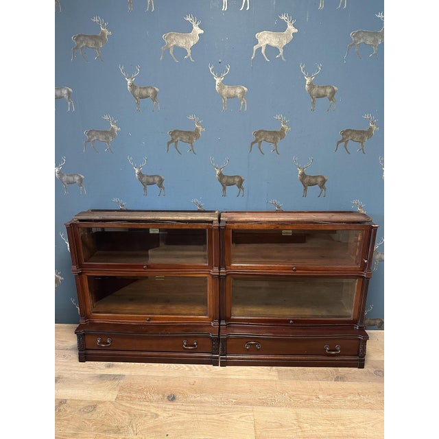 Mahogany Bookcase from Globe Wernicke, 1890s For Sale - Image 11 of 17