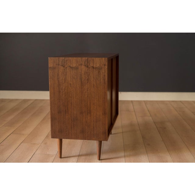 Vintage Milo Baughman Walnut Tambour Door Cabinet for Glenn of California For Sale - Image 16 of 16