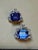 Metal 13 Carat Emerald Cut Tanzanite & 5 Carat Diamond 18 Karat Two Tone Gold Earring For Sale - Image 7 of 8