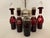 Victorian Late 19th Century Victorian Ruby Red Glass Cruet Caster Set With Silver-Plated Rotating Stand - 6 pcs For Sale - Image 3 of 6