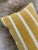 Contemporary FirmaMenta Ochre Striped Raffia Style Cotton Velvet Lumbar Pillow For Sale - Image 3 of 8