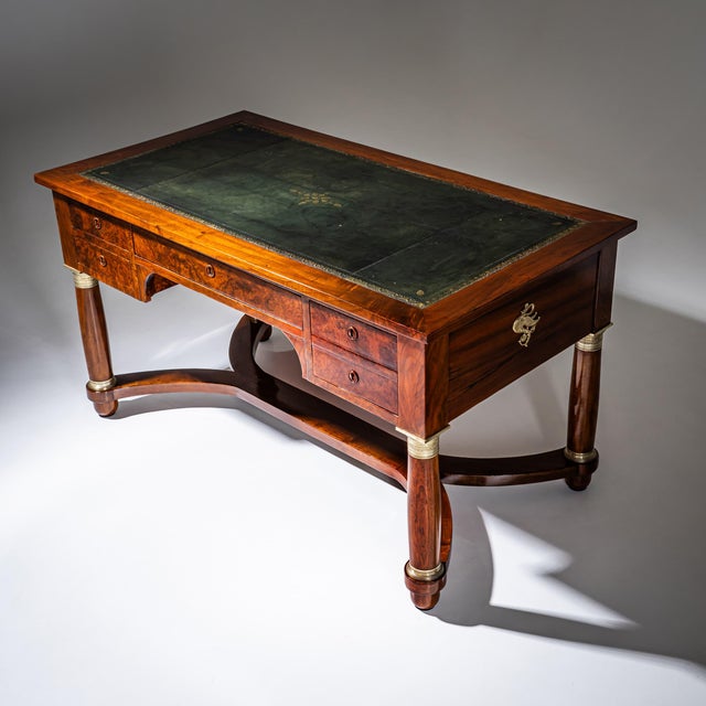 Charles X-Style Bureau Plat, France, 19th Century For Sale - Image 5 of 12