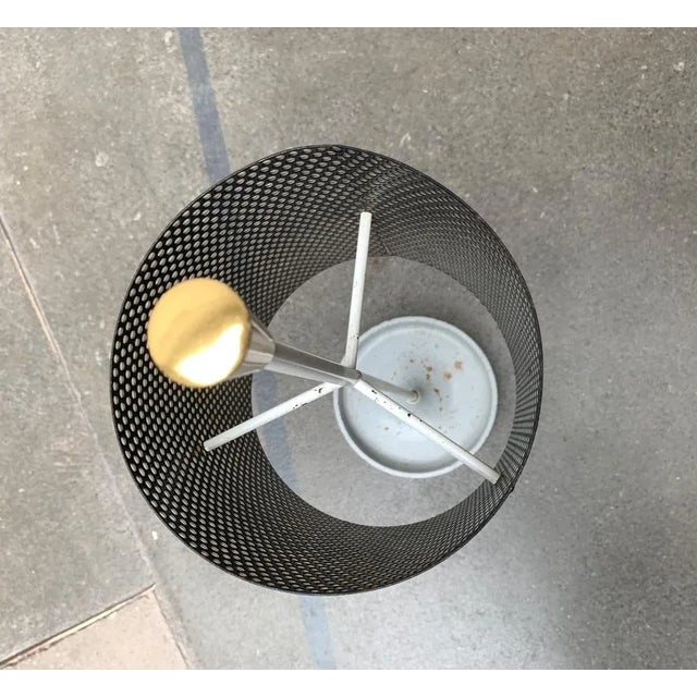 Mid-Century Minimalist Perforated Steel Umbrella Stand, 1960s For Sale - Image 9 of 18