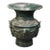 Vintage Bronze Vessel With Taotie & Serpent Motifs – Archaic Style Round Jar / Zun For Sale