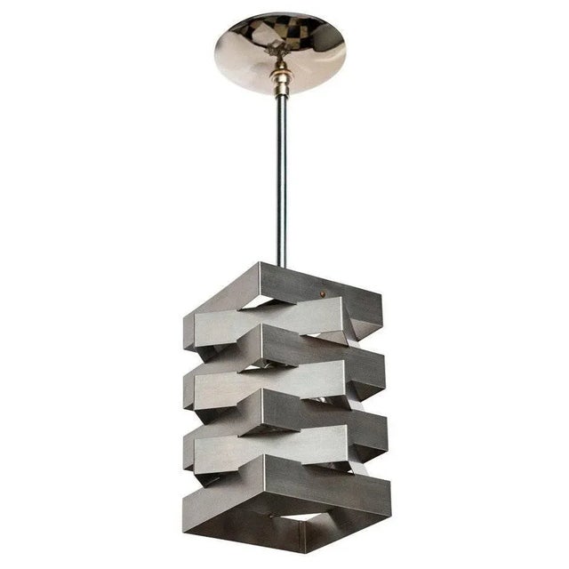 Metal Midcentury Geometric Pendant by Niels Esmann and Hans C. Jensen For Sale - Image 7 of 7