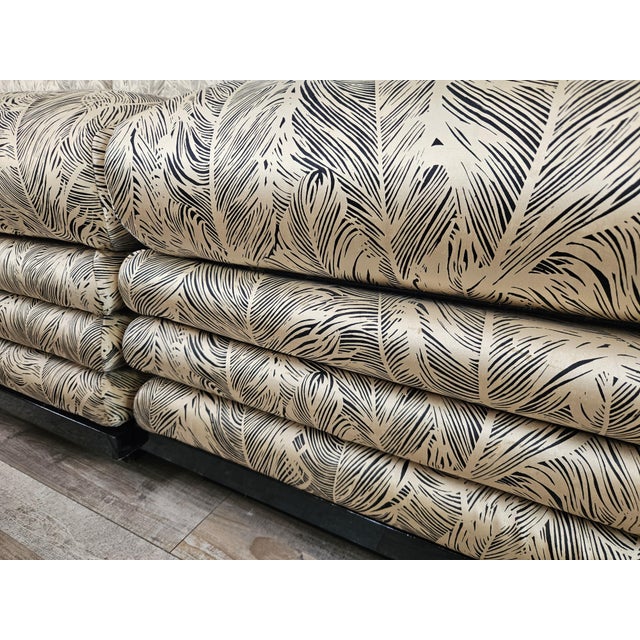 Modular Sofa in Silk and Lacquered Wood by Pierre Cardin, 1970, Set of 5 For Sale - Image 11 of 18