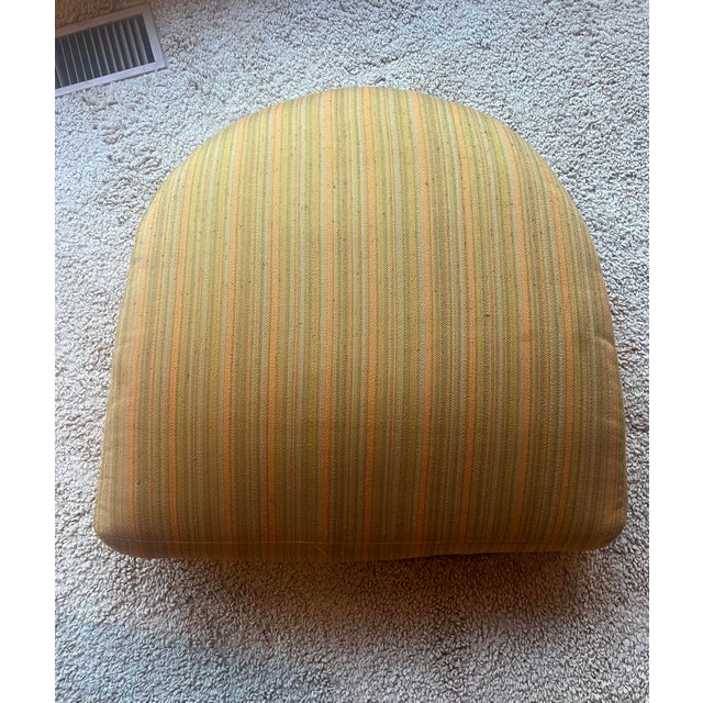 1960s Attributed to Erwin-Lambeth Curved Chrome Lounge Chair — Mid-Century Modern, 1970s Velvet Upholstery For Sale - Image 5 of 10