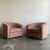 Mid-century custom barrel swivel chairs. Unlike most barrel chairs this set includes wider seating dimensions. Fully...