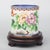 Late 20th Century Vintage Cloisonné Enamel Brush Pot / Pen Holder – White Ground Peony & Butterfly Motif, With Wood Stand For Sale - Image 5 of 7