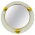 Mid-Century Italian Round Metal and Brass Mirror, Italy For Sale - Image 10 of 10
