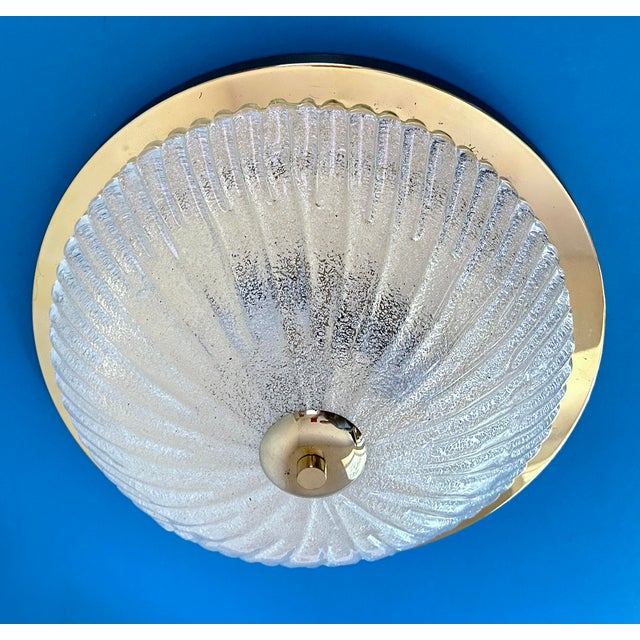 Metal Large Vintage Glass Hanging Light from Schröder, 1960s For Sale - Image 7 of 16