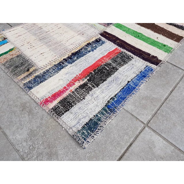 Natural Vintage Turkish Runner Rug For Sale - Image 6 of 10