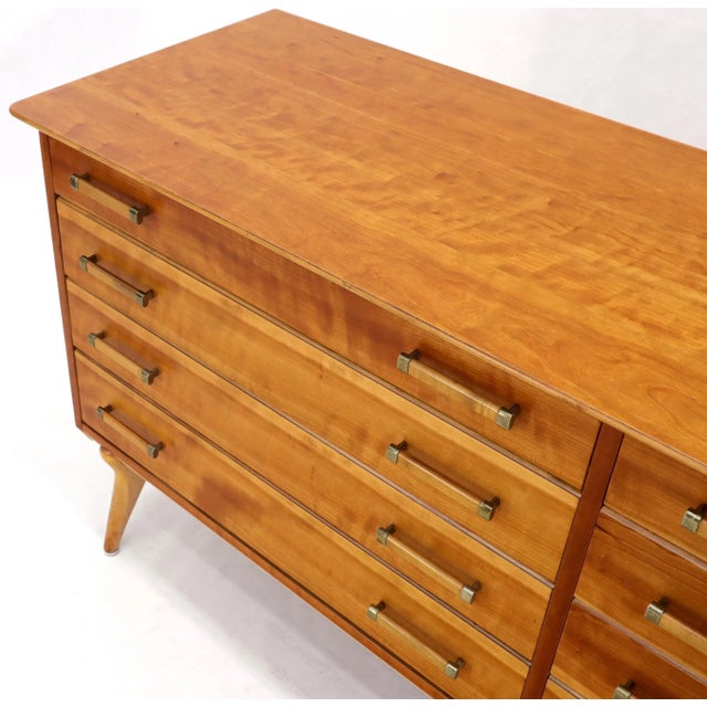 Brown John Stuart Renzo Rutily 7 Drawers Dresser on Sculpted Legs For Sale - Image 8 of 13