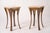 The walnut legs for these tables are intended to emulate curves found in nature. They are constructed through the process...