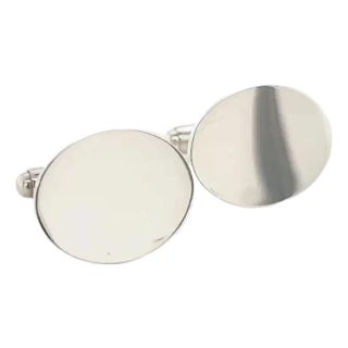 1990s Tiffany & Co Estate Sterling Silver Cufflinks , 2 pieces For Sale