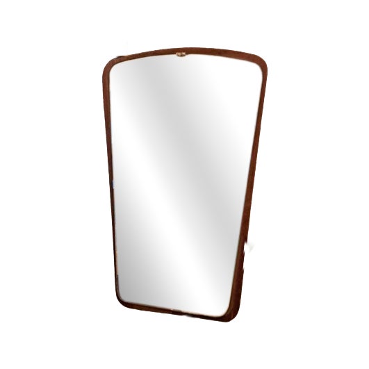Vintage Teak Mirror, Denmark, 1960 For Sale