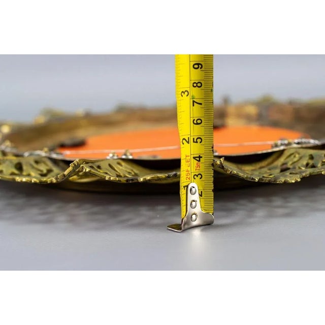 Antique Round Bronze and Brass Mirror in Sunburst Shape For Sale - Image 18 of 18