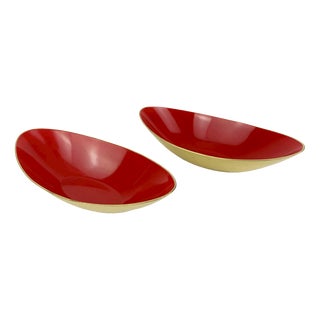 Swedish Brass Bowls by Gunnar Ander for Ystad-Metall, 1960s, Set of 2 For Sale