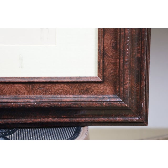 Brown 1888 the Gleaner Antique Hand Colored Harvest Etching by Jules Breton Framed 21" For Sale - Image 8 of 14